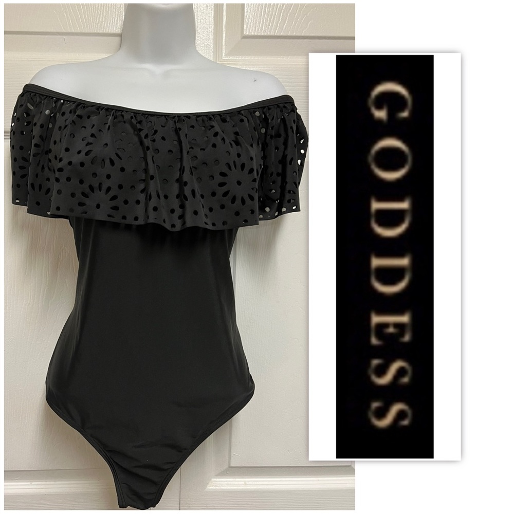 Goddess Off The Shoulder Ruffle Swimsuit